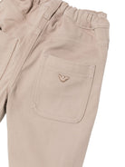Pantaloni per neonato Emporio Armani Kids beige con due tasche posteriori applicate EB001469 AF25986 U8042 EMPORIO ARMANI KIDS 