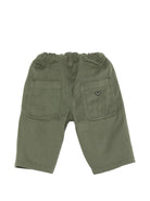 Pantaloni per neonato Emporio Armani Kids verde con applicazione logo EB001469 AF25986 U8114 EMPORIO ARMANI KIDS 
