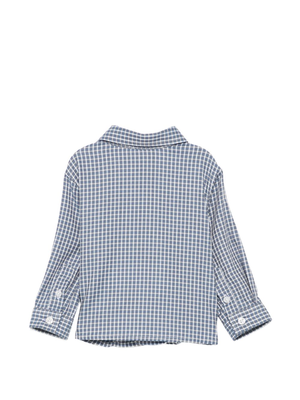 Camicia per neonato Emporio Armani Kids blu con motivo a quadri EB001484 AF25925 FB066 EMPORIO ARMANI KIDS 