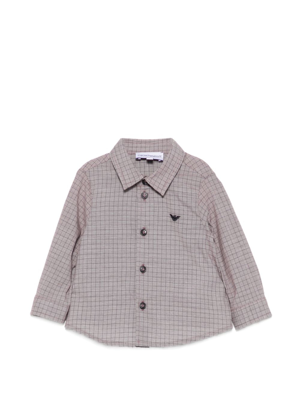 Camicia per neonato Emporio Armani Kids grigia con motivo a quadri EB001485 AF25922 F6016 EMPORIO ARMANI KIDS 