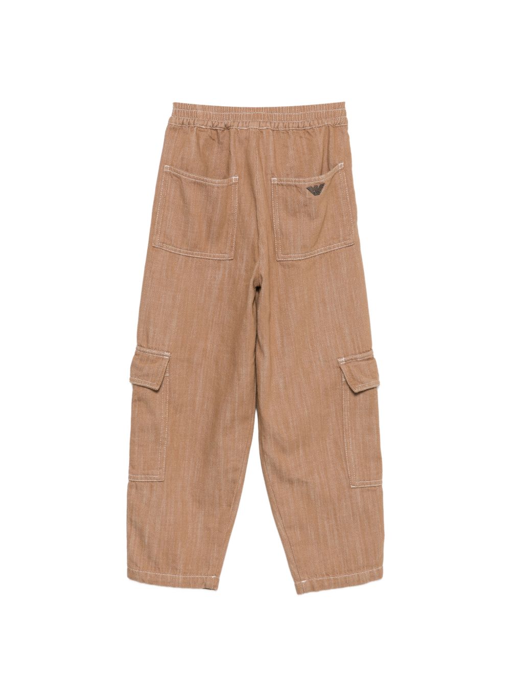 Pantaloni per bambino Emporio Armani Kids marrone con due tasche laterali EB001491 AF25910 U1049 EMPORIO ARMANI KIDS 