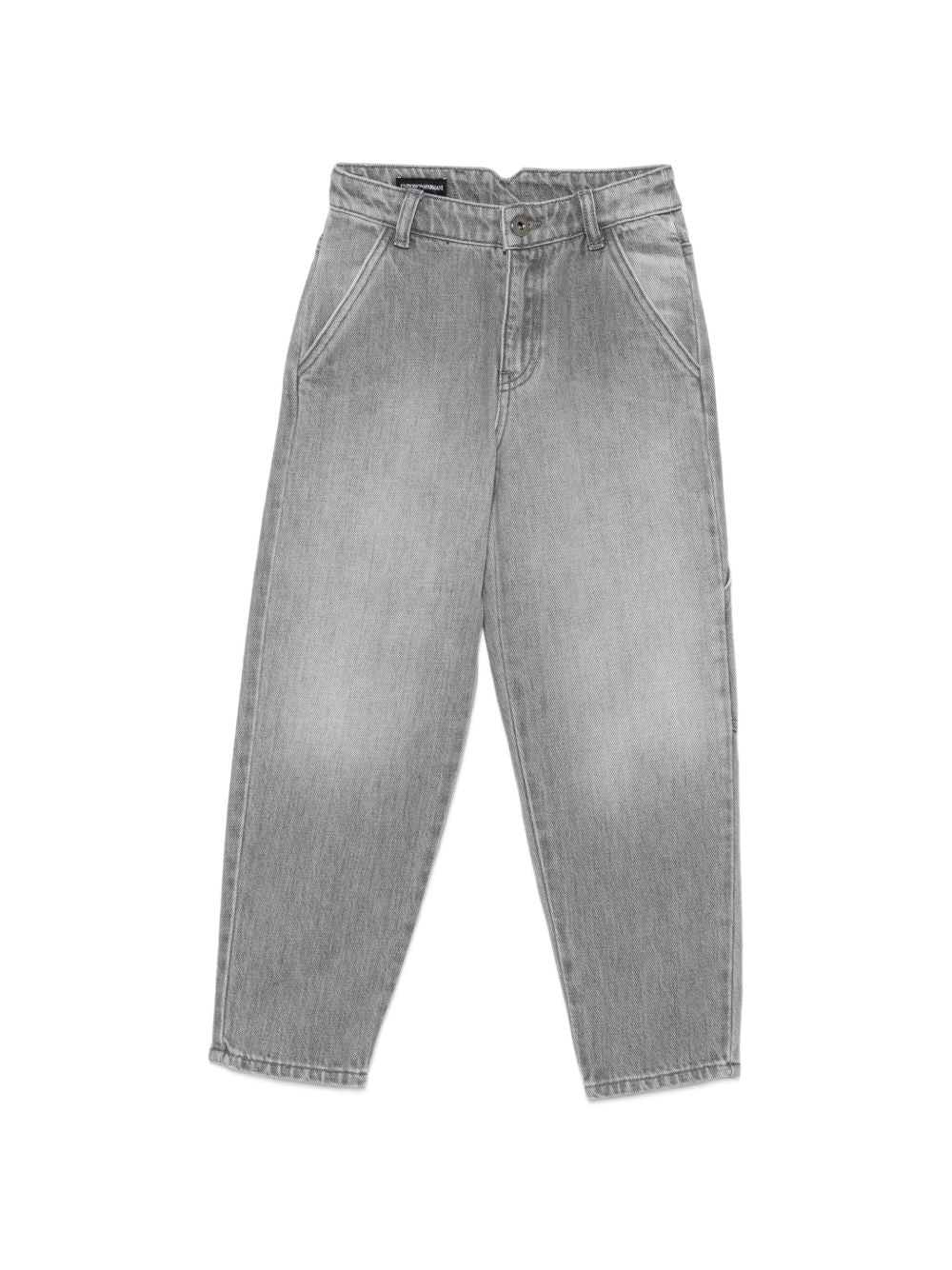 Jeans per bambino Emporio Armani Kids grigio ricamato sul retro EB001492 AF25911 Z8027 EMPORIO ARMANI KIDS 