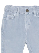 Pantaloni per neonato Emporio Armani Kids azzurro chiaro con effetto velluto EB001506 AF26401 U9366 EMPORIO ARMANI KIDS 