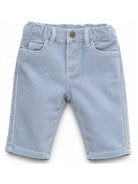 Pantaloni per neonato Emporio Armani Kids azzurro chiaro con effetto velluto EB001506 AF26401 U9366 EMPORIO ARMANI KIDS 