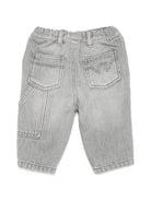 Jeans per neonato Emporio Armani Kids grigio con due tasche posteriori applicate EB001507 AF25911 Z8027 EMPORIO ARMANI KIDS 
