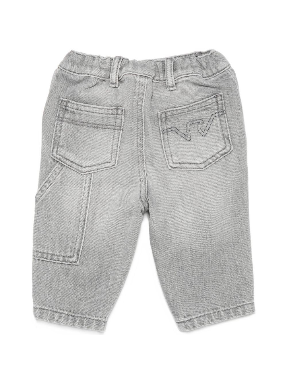 Jeans per neonato Emporio Armani Kids grigio con due tasche posteriori applicate EB001507 AF25911 Z8027 EMPORIO ARMANI KIDS 