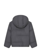 Giubbino per bambino Emporio Armani Kids grigio scuro con applicazione con logo sul petto EB001513 AF26005 UA030 EMPORIO ARMANI KIDS 