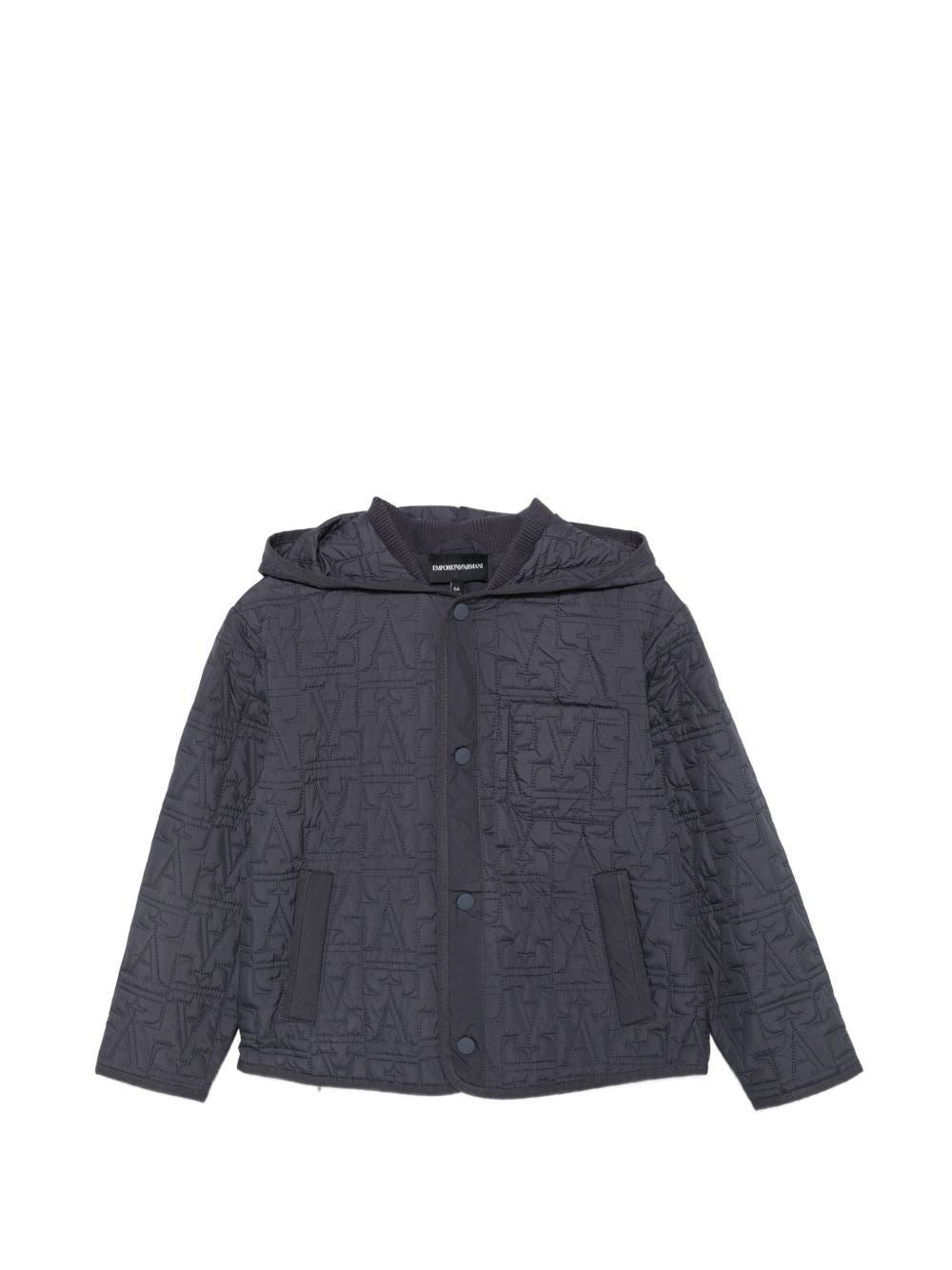 Giubbino per bambino Emporio Armani Kids grigio con ricamo logo all-over EB001517 AF28746 UA030 EMPORIO ARMANI KIDS 