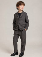 Abito elegante per bambino Emporio armani Kids grigio con motivo a quadri EB001530 AF26957 F8045 EMPORIO ARMANI KIDS 
