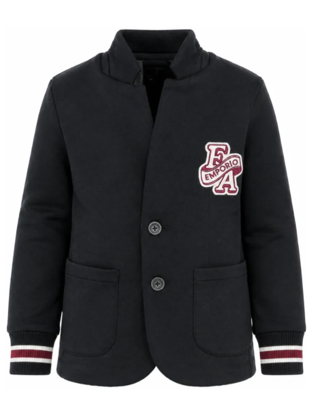 Blazer per bambino Emporio Armani Kids blu con patch logo EB001532 AF10126 UB118 EMPORIO ARMANI KIDS 