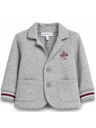 Giacca per neonato Emporio Armani Kids grigia con patch logo EB001539 AF10126 O8042 EMPORIO ARMANI KIDS 