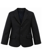 Giacca monopetto per bambino Emporio Armani Kids nera con placca logo EB001565 AF26061 UB109 EMPORIO ARMANI KIDS 
