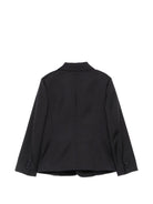 Giacca monopetto per bambino Emporio Armani Kids nera con placca logo EB001565 AF26061 UB109 EMPORIO ARMANI KIDS 
