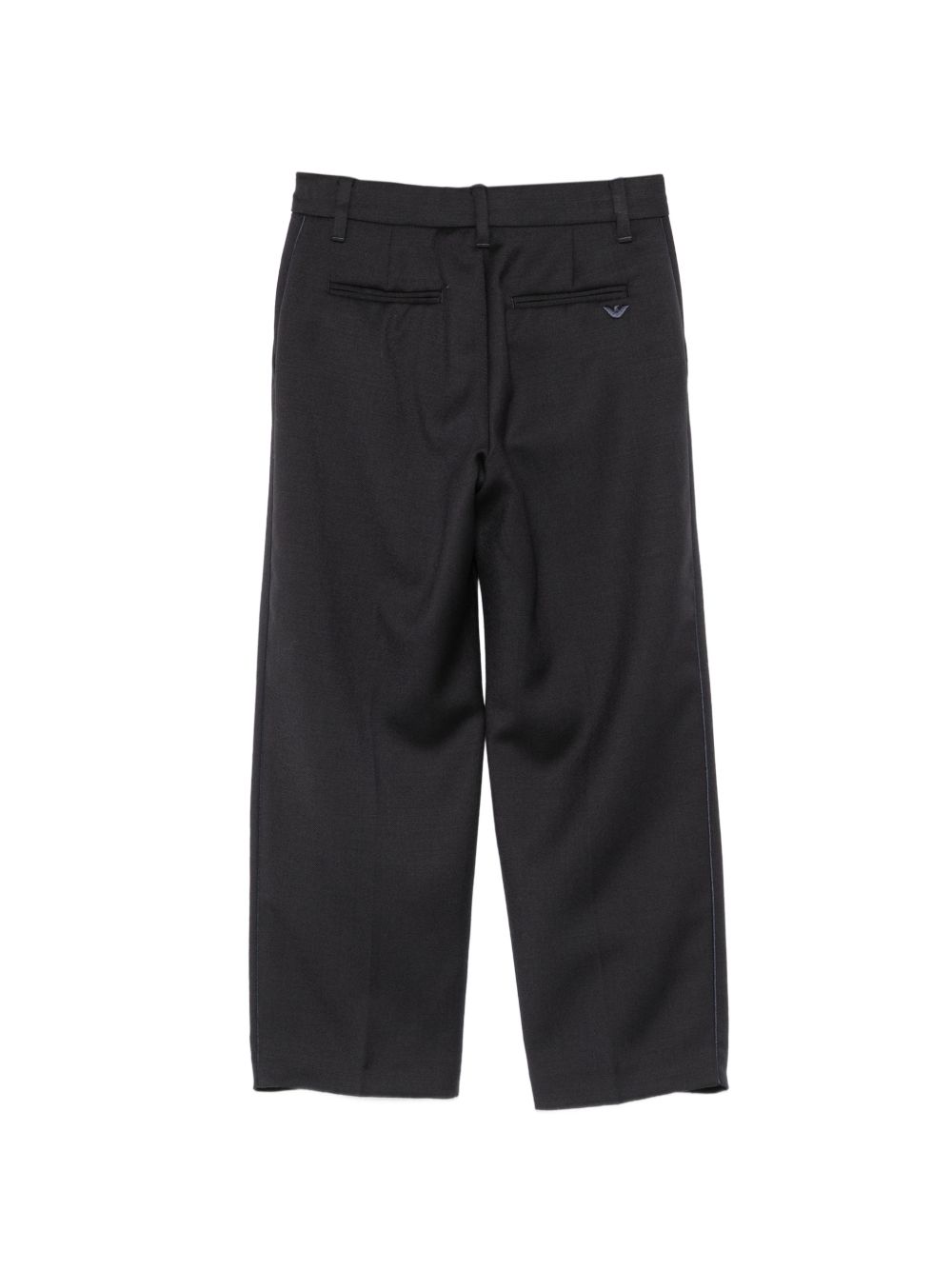 Pantaloni per bambino Emporio Armani Kids nero dritti con pieghe EB001567 AF26061 UB109 EMPORIO ARMANI KIDS 