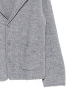 Cardigan per bambino Emporio Armani Kids grigio con design lavorato a maglia EB001579 AF27310 O8035 EMPORIO ARMANI KIDS 