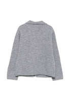 Cardigan per bambino Emporio Armani Kids grigio con design lavorato a maglia EB001579 AF27310 O8035 EMPORIO ARMANI KIDS 