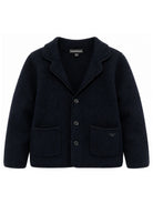 Giacca per bambino Emporio Armani Kids blu navy con logo ricamato sul davanti EB001579 AF27310 UB118 EMPORIO ARMANI KIDS 