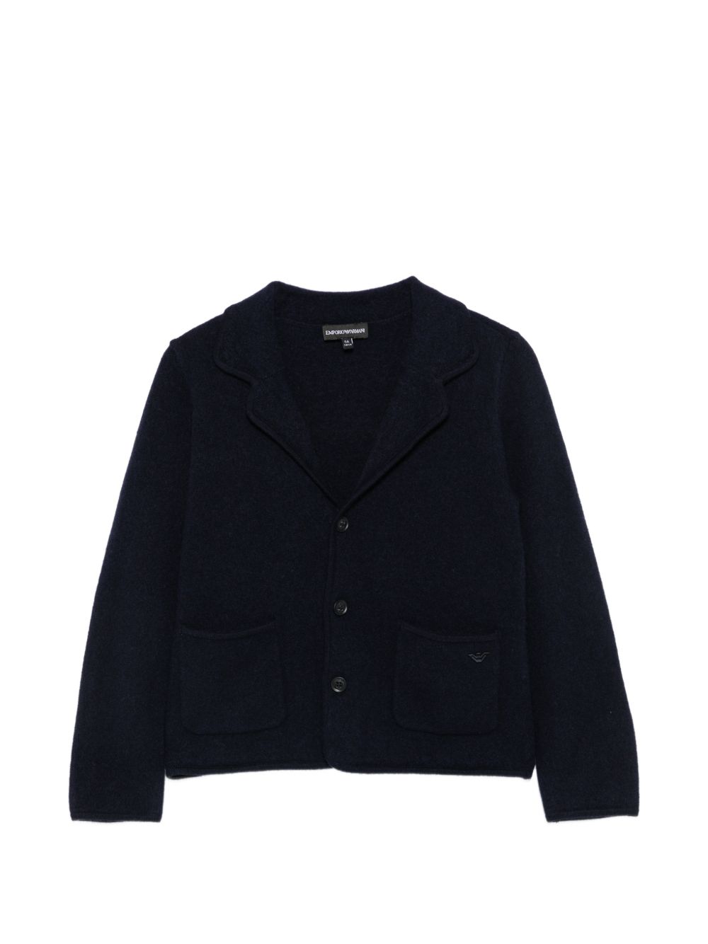 Giacca per bambino Emporio Armani Kids blu navy con logo ricamato sul davanti EB001579 AF27310 UB118 EMPORIO ARMANI KIDS 