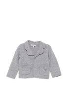 Cardigan per neonato Emporio Armani Kids grigio con logo ricamato sul davanti EB001580 AF27310 O8035 EMPORIO ARMANI KIDS 