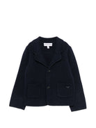 Cardigan per neonato Emporio Armani Kids blu navy con appicazione con logo EB001580 AF27310 UB118 EMPORIO ARMANI KIDS 