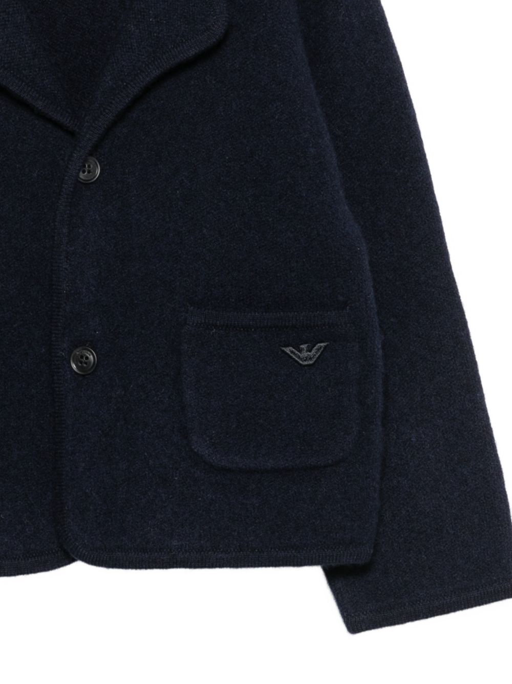 Cardigan per neonato Emporio Armani Kids blu navy con appicazione con logo EB001580 AF27310 UB118 EMPORIO ARMANI KIDS 