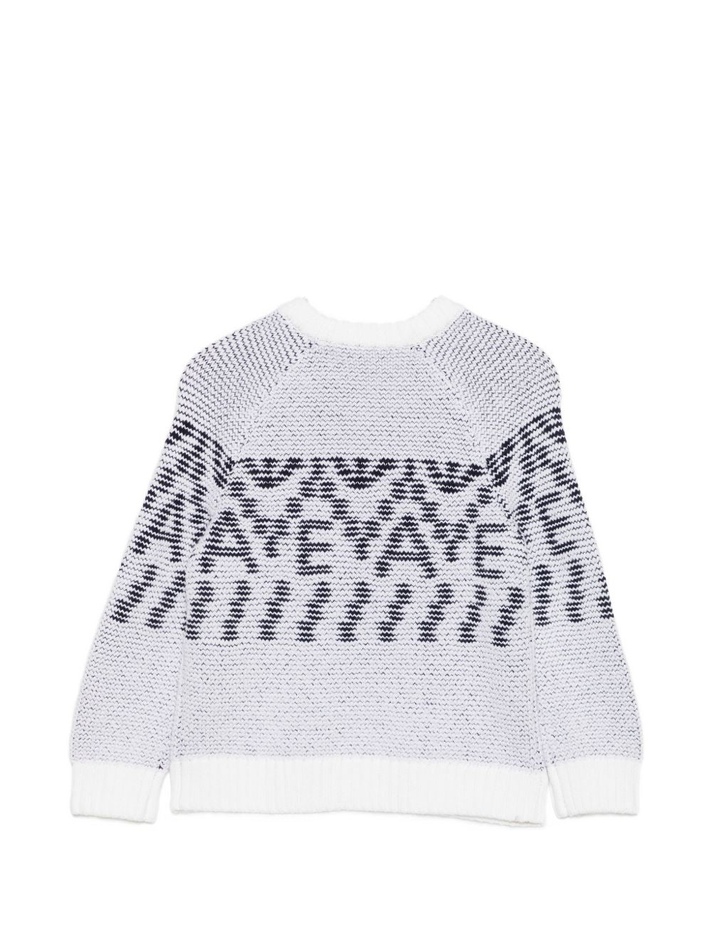 Maglione per bambino Emporio Armani Kids grigio con motivo geometrico EB001582 AF27313 FB058 EMPORIO ARMANI KIDS 