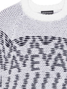 Maglione per bambino Emporio Armani Kids grigio con motivo geometrico EB001582 AF27313 FB058 EMPORIO ARMANI KIDS 
