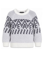 Maglione per bambino Emporio Armani Kids grigio con motivo geometrico EB001582 AF27313 FB058 EMPORIO ARMANI KIDS 
