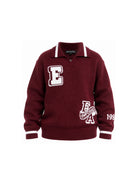 Maglione per bambino Emporio Armani Kids bordeaux con colletto polo EB001583 AF27314 UA343 EMPORIO ARMANI KIDS 