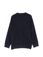 Cardigan per bambino Emporio Armani Kids blu navy con dettaglio logo sullle maniche EB001585 AF27315 UB118 EMPORIO ARMANI KIDS 