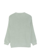 Maglione per bambino Emporio Armani Kids verde con stampa logo sulle maniche EB001586 AF27315 U9019 EMPORIO ARMANI KIDS 