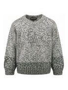 Maglione per bambino Emporio Armani Kids verde con effetto mélange EB001587 AF27316 F7011 EMPORIO ARMANI KIDS 