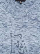 Maglione mélange per bambino Emporio Armani Kids azzurro con logo EB001587 AF27316 FB070 EMPORIO ARMANI KIDS 