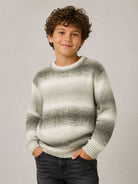 Maglione per bambino Emporio Armani Kids verde con effetto sfumato EB001589 AF27318 F7012 EMPORIO ARMANI KIDS 