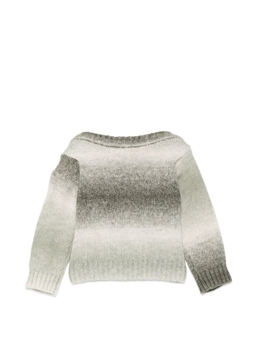 Maglione per neonato Emporio Armani Kids verde con applicazione logo EB001590 AF27318 F7012 EMPORIO ARMANI KIDS 