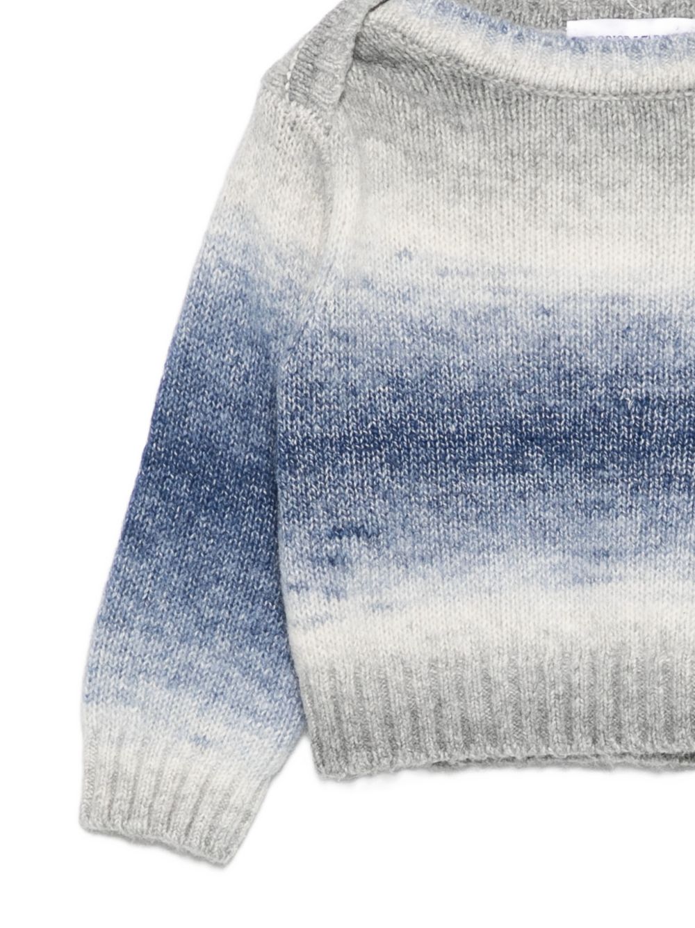 Maglione per neonato Emporio Armani Kids grigio con applicazione logo EB001590 AF27318 FB058 EMPORIO ARMANI KIDS 