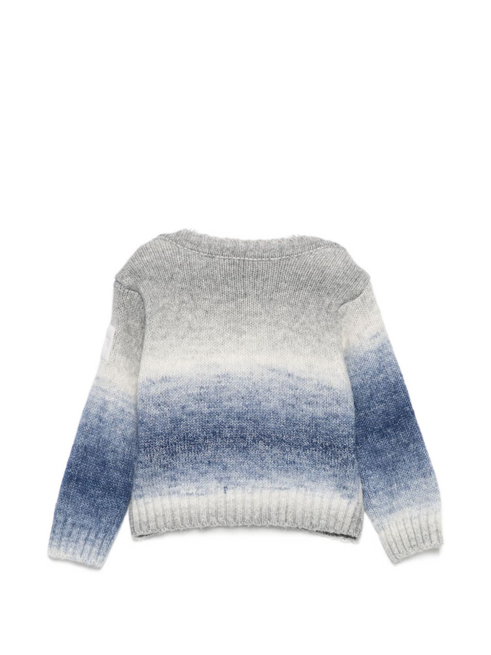 Maglione per neonato Emporio Armani Kids grigio con applicazione logo EB001590 AF27318 FB058 EMPORIO ARMANI KIDS 