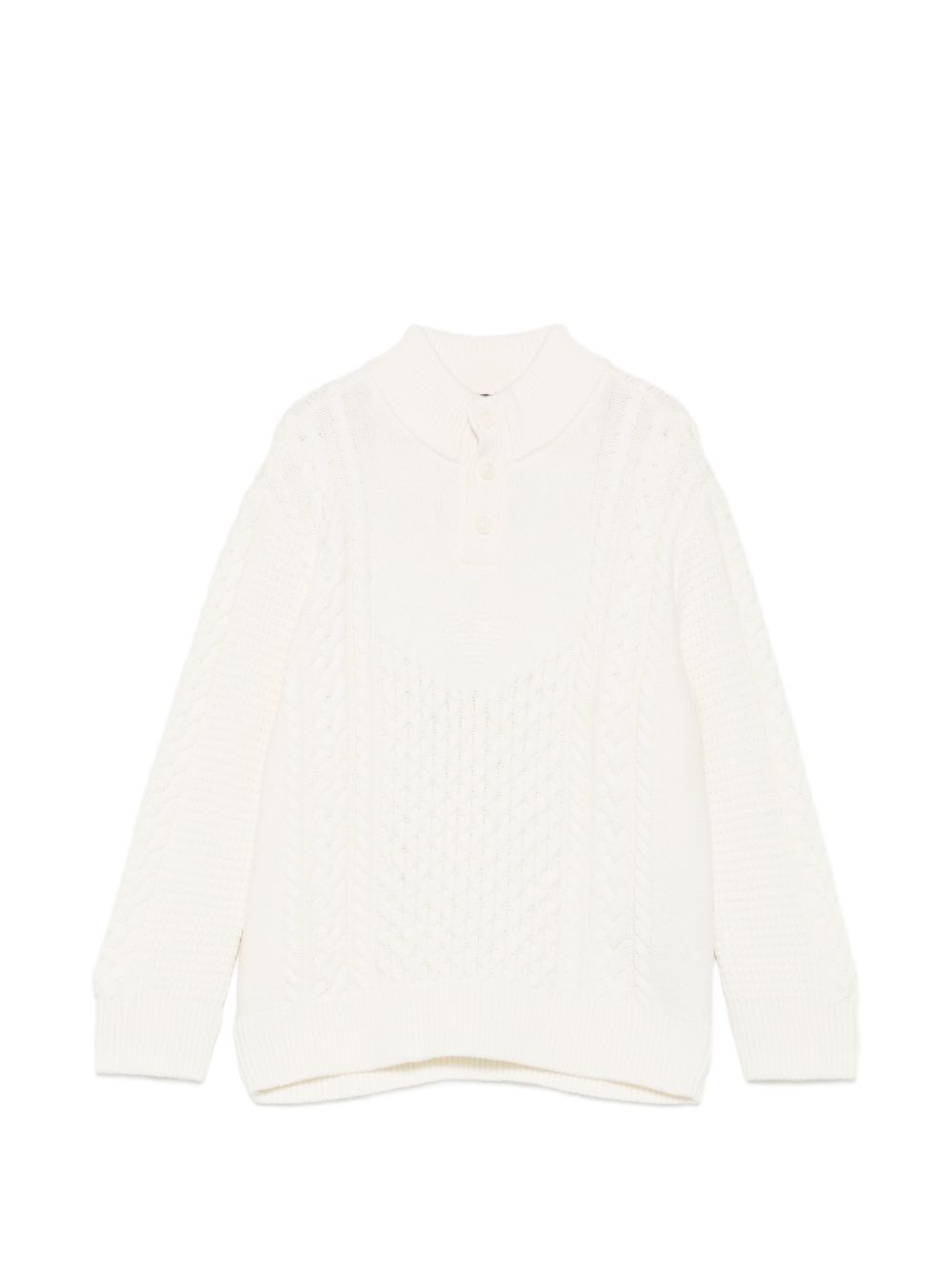 Maglione per bambino Emporio Armani Kids bianco con design intrecciato EB001591 AF27319 U1009 EMPORIO ARMANI KIDS 