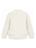 Maglione per bambino Emporio Armani Kids bianco con design intrecciato EB001591 AF27319 U1009 EMPORIO ARMANI KIDS 