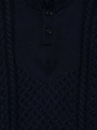 Maglione per bambino Emporio Armani Kids blu navy con design a maglia intrecciata EB001591 AF27319 UB118 EMPORIO ARMANI KIDS 