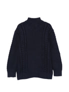 Maglione per bambino Emporio Armani Kids blu navy con design a maglia intrecciata EB001591 AF27319 UB118 EMPORIO ARMANI KIDS 
