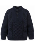 Maglione per bambino Emporio Armani Kids blu navy con design a maglia intrecciata EB001591 AF27319 UB118 EMPORIO ARMANI KIDS 