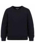 Maglione per bambino Emporio Armani Kids blu con motivo logo EB001594 AF27303 UB118 EMPORIO ARMANI KIDS 