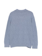 Maglione per bambino Emporio Armani Kids azzurro con motivo jacquard EB001595 AF27303 U9366 EMPORIO ARMANI KIDS 