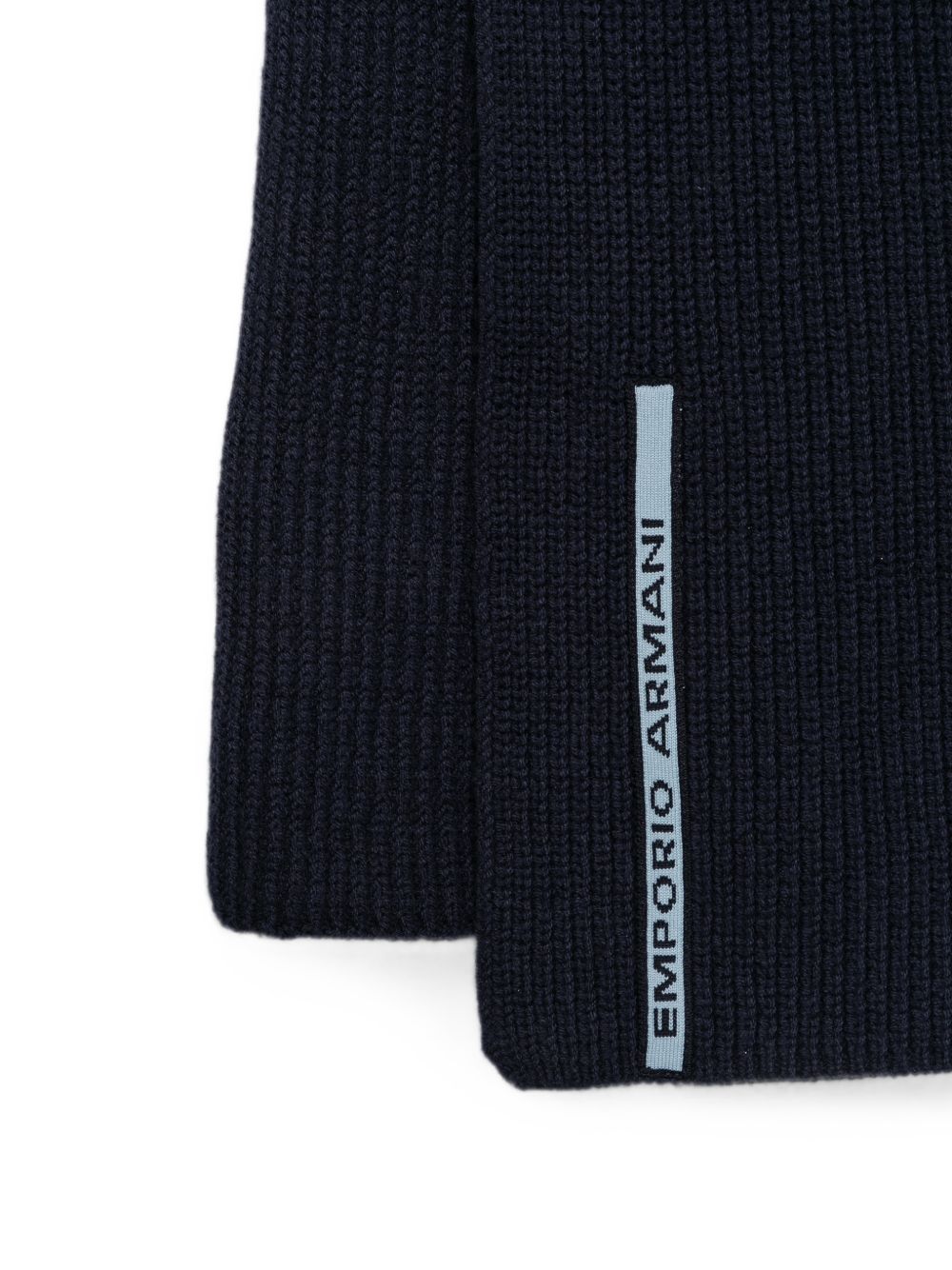 Sciarpa per bambino Emporio Armani Kids blu con motivo a coste EB001610 AF27315 UB118 EMPORIO ARMANI KIDS 