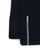 Sciarpa per bambino Emporio Armani Kids blu con motivo a coste EB001610 AF27315 UB118 EMPORIO ARMANI KIDS 