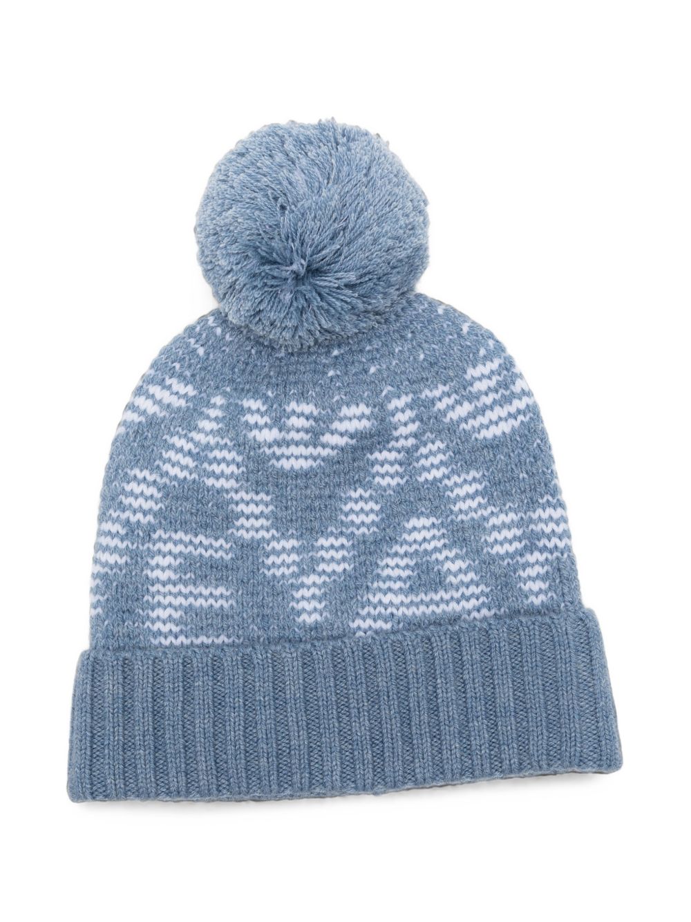 Berretto per bambino Emporio Armani Kids blu con dettaglio con pompon EB001614 AF27313 F9026 EMPORIO ARMANI KIDS 