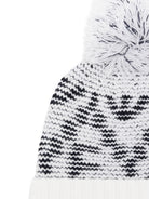Berretto per bambino Emporio Armani Kids bianco con logo a intarsio e pompon EB001614 AF27313 FB058 EMPORIO ARMANI KIDS 