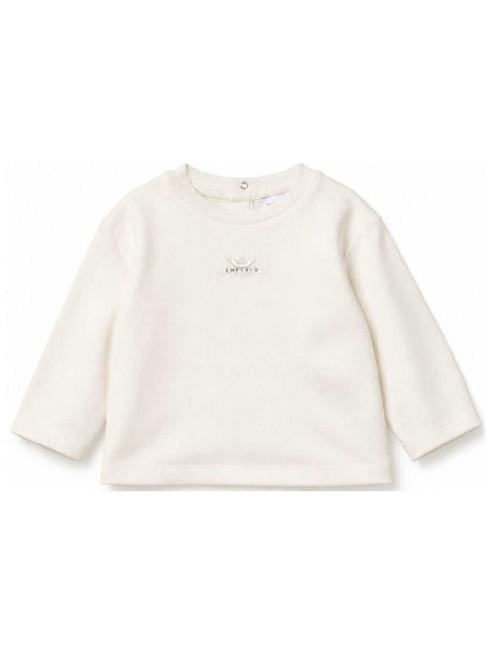 T-shirt per neonato Emporio Armani Kids bianca con patch logo EB001640 AF26009 U1009 EMPORIO ARMANI KIDS 