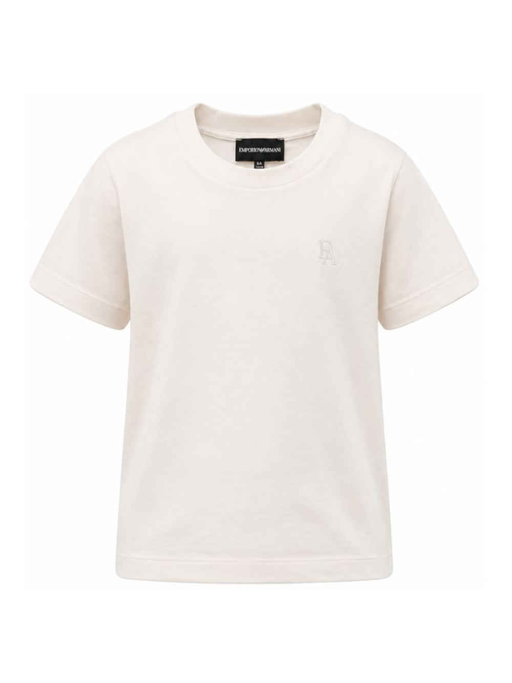 T-shirt per bambino Emporio Armani Kids bianca con patch lettere EB001644 AF10127 U1009 EMPORIO ARMANI KIDS 